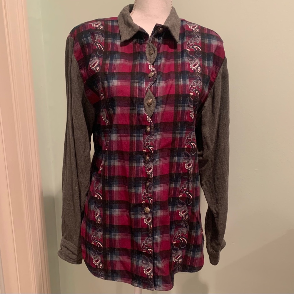 Vintage Wrangler Western Wear Button Down Paisley